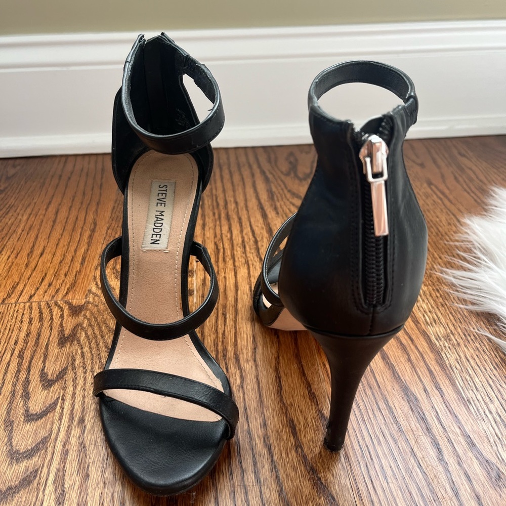 Steve Madden Strappy Black Heels